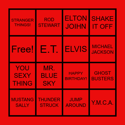 CLYDE`S 50TH BIRTHDAY DISCO BINGO! Bingo Card