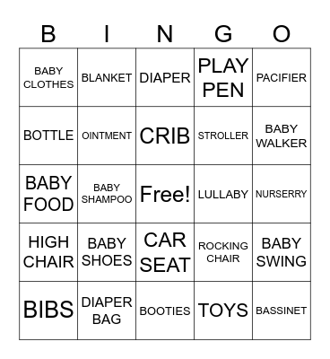 J A S / S M Y R A       BABY SHOWER Bingo Card