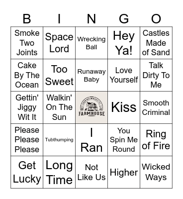 Music Bingo Card