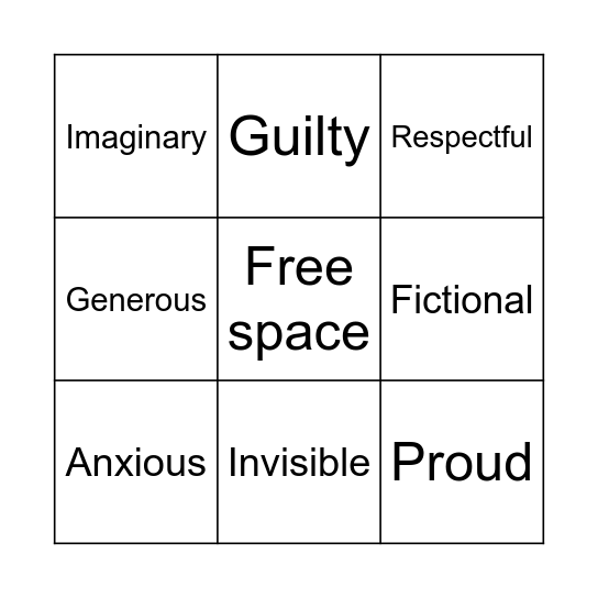Listen to your teacher and try to make a bingo! Bingo Card