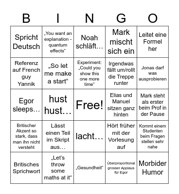 Bingo Card