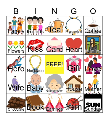 MOTHER'S DAY Bingo Card