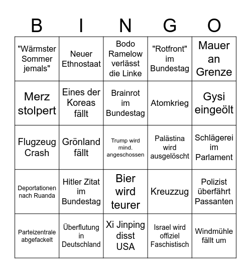 2025 BINGO Card