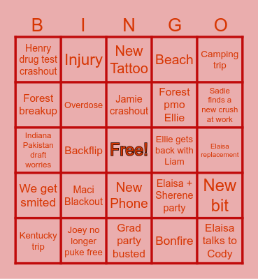 June Bingo Card