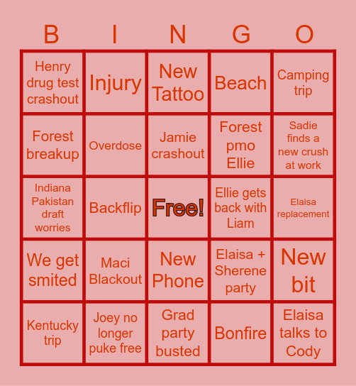June Bingo Card