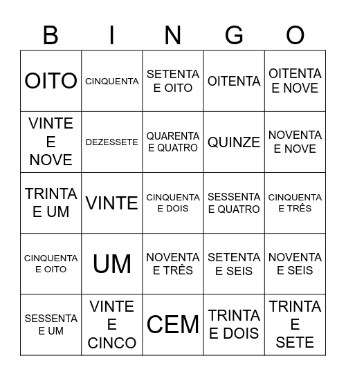 Bingo Card