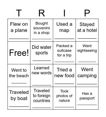 Find someone who… BINGO! Bingo Card