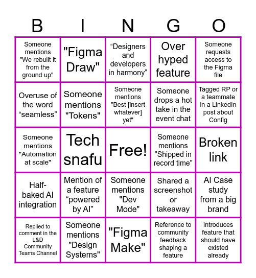 RP Config Bingo Card