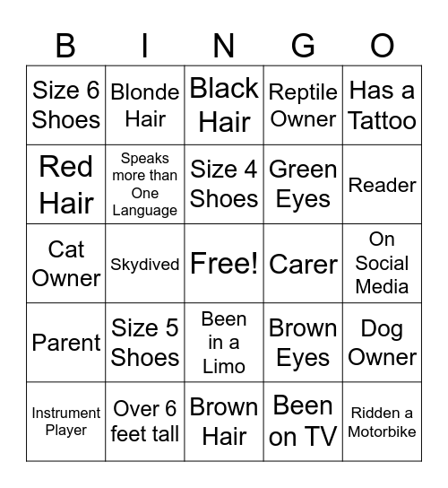Diversity Bingo Card