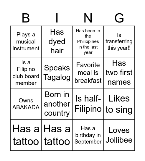 CCCP x FKC Bingo! Bingo Card