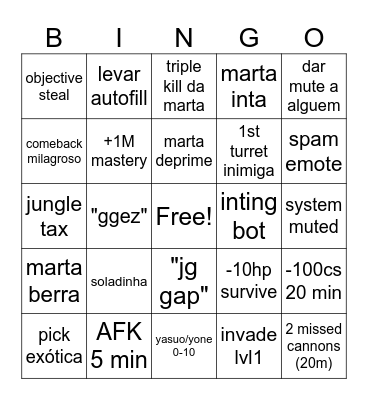 MartaKitsu SoloQ Bingo Card