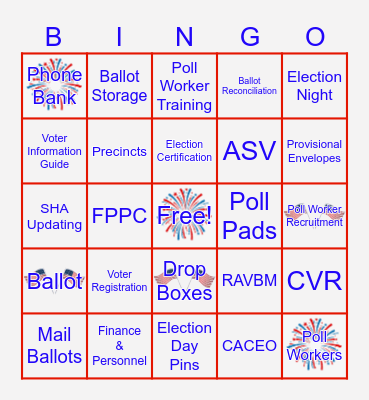 ROV Bingo Card