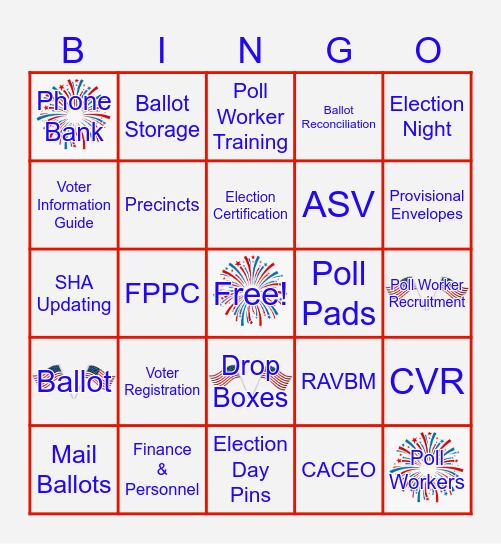 ROV Bingo Card