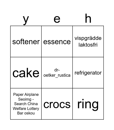 Ad Delivery Bingo Card