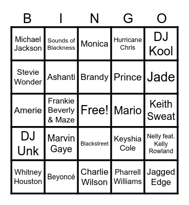 Round 1 Bingo Card
