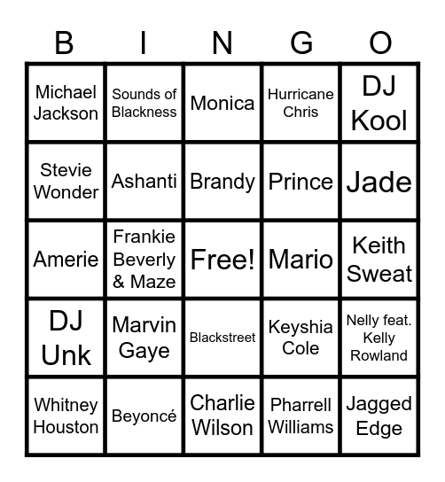 Round 1 Bingo Card
