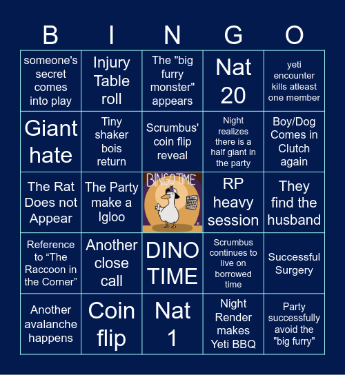 Icewind Dale RotF Ep. 6 | Frozen Cave Bingo Card