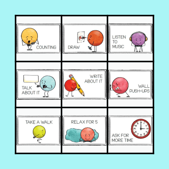 Calming Strategies Bingo Card
