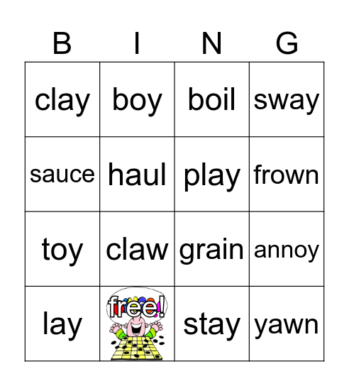 Vowel Team Bingo! Bingo Card
