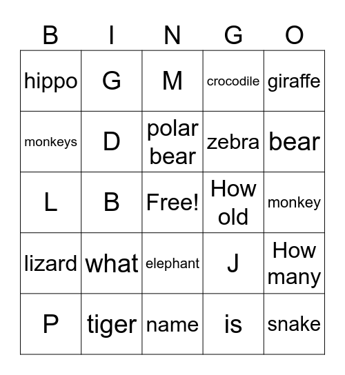 PU sun. W 8 Bingo Card