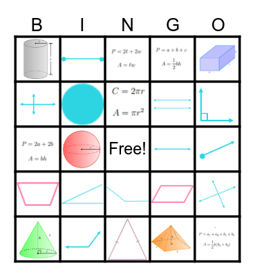 Geometry Bingo Card