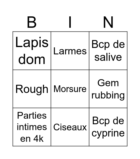 ... Bingo Card