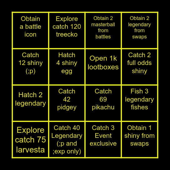 CLAN WARS-03 Bingo Card