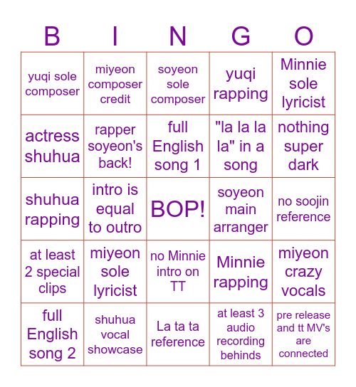 we are bingo Card