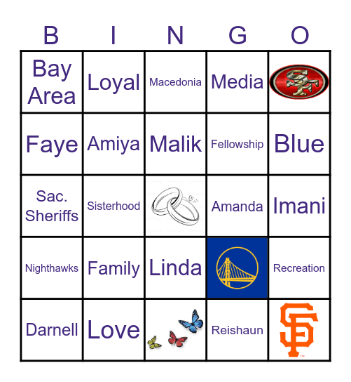 Bridal Bingo Card