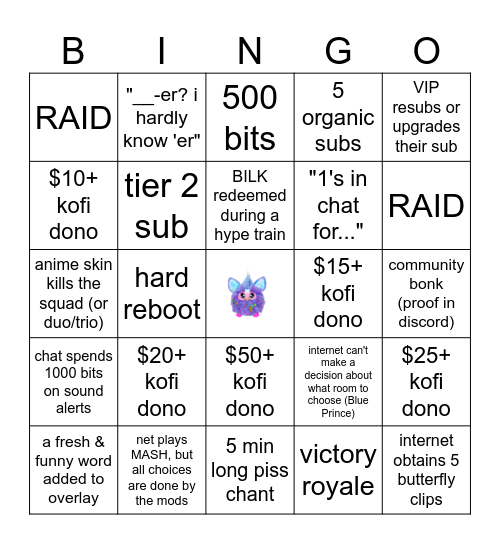 MODMAS BINGO Card