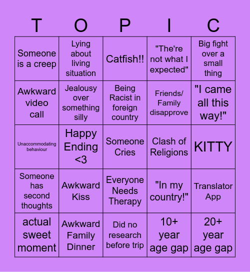 90 Days of Chaos Bingo Card