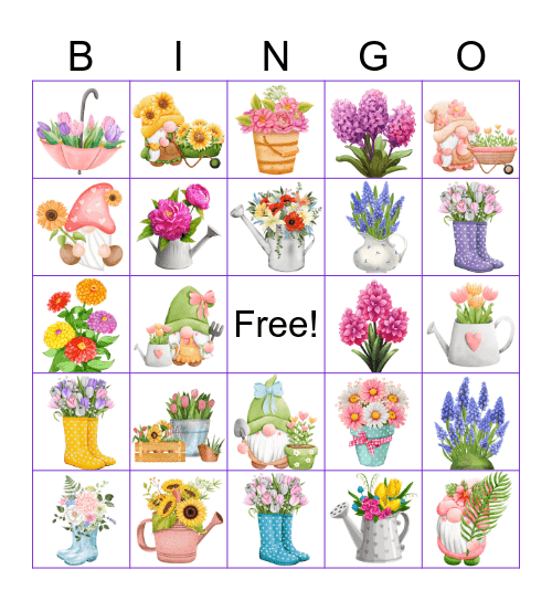 April Showers 🌷May flowers Bingo Card