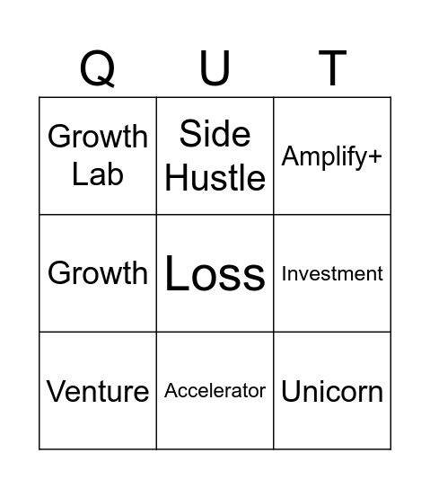 Eship Unicorn Bingo Card