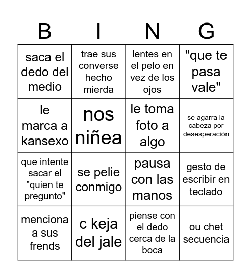 sum Bingo Card