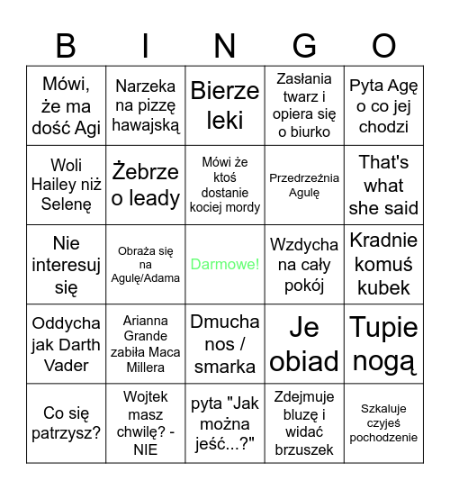 Wojtek Scott Bingo Edition 2k25 vol.2 Bingo Card