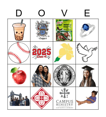 DOVE MARIE BINGO Card