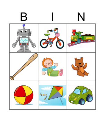 Toys Bingo Card