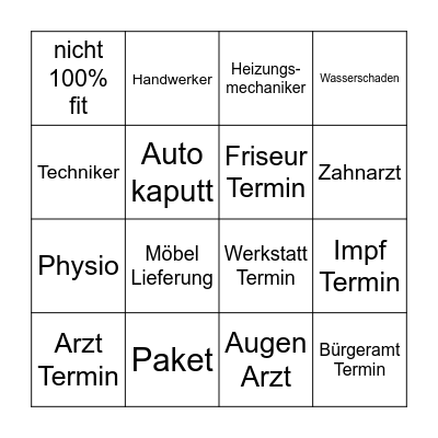 Home-Office BINGO Card