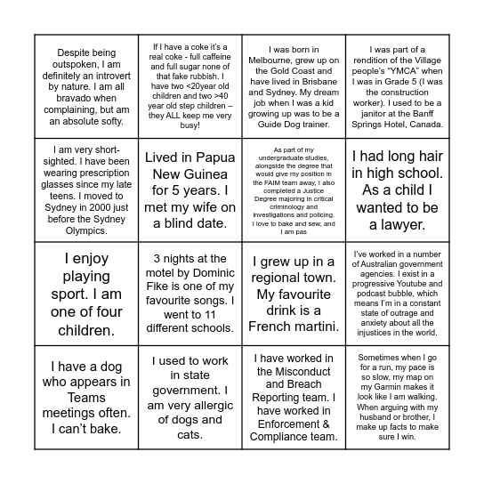 Bingo Card
