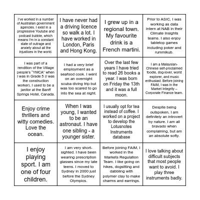 Bingo Card