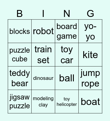 Do you have ______? Bingo Card