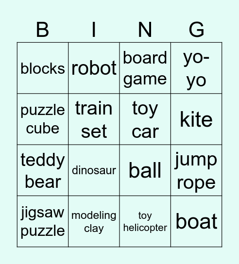 Do you have ______? Bingo Card