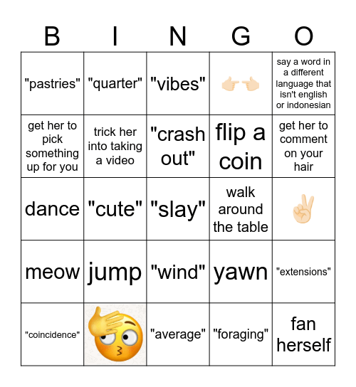 Janice's 25th Bingo Card
