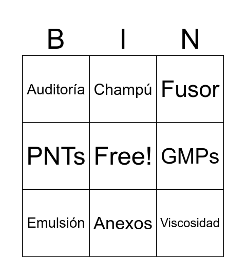 SEQC Party Bingo Card