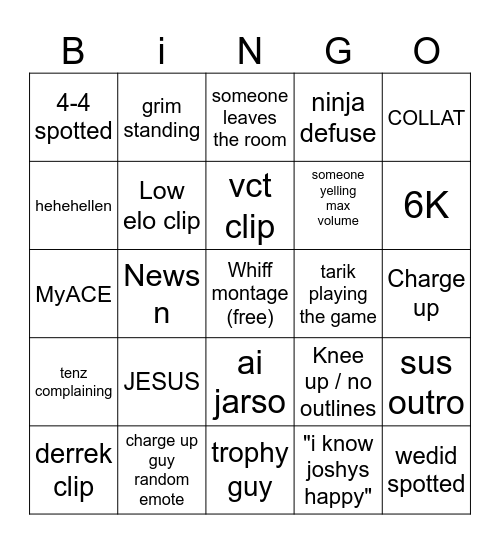 jarso bingo Card
