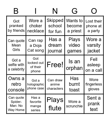 BINGO Card