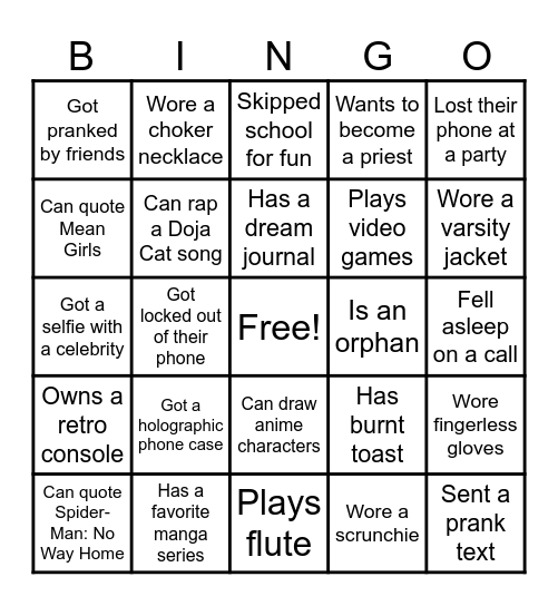 BINGO Card