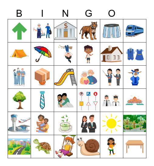 Bingo Letter T and U Bingo Card