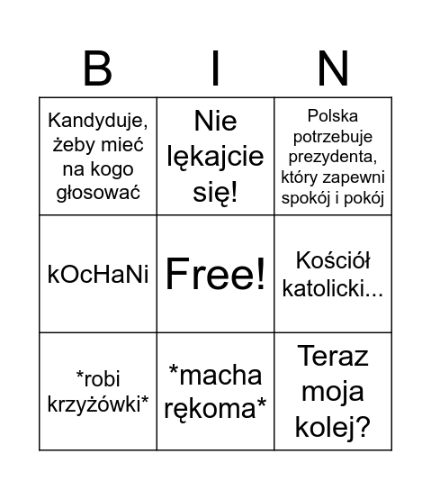 Joanna Senyszyn Bingo Card