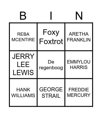 MUSIC! MUSIC! MUSIC! Bingo Card